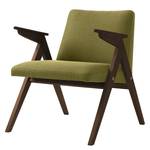 Fauteuil Frazer geweven stof - Donkerbruin