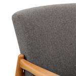 Fauteuil Froid geweven stof - Geweven stof Claris: Lichtgrijs - Lichtbruin