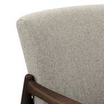 Fauteuil Froid geweven stof - Geweven stof Claris: Grijs - Donkerbruin