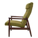 Fauteuil Tioga Tissu - Avocat - Chêne foncé - Sans repose-pieds