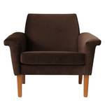 Fauteuil Larslan Velours - Marron