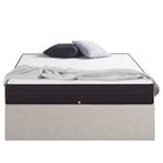 Gestoffeerd bed Faugh Geweven stof - Beige - 180 x 200cm