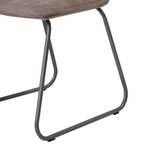 Gestoffeerde stoel Kinsley II (set v. 2) geweven stof/staal - vintagebeige/grijs