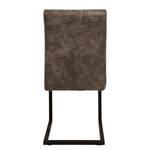 Chaises cantilever Clyde (lot de 2) Microfibre / Acier - Taupe vintage / Anthracite