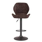 Chaises de bar Ripley (lot de 2) Microfibre / Acier - Anthracite - Marron vintage - Microfibre