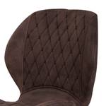 Chaises de bar Ripley (lot de 2) Microfibre / Acier - Anthracite - Marron vintage - Microfibre