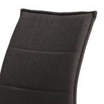 Chaises capitonnées Kinsley I (lot de 2) Tissu / Acier - Gris - Anthracite