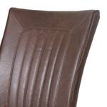 Chaises cantilever Creegh (lot de 2) Microfibre/ Acier -  Noir mat - Marron vintage