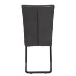 Chaises cantilever Creegh (lot de 2) Microfibre/ Acier -  Noir mat - Anthracite