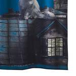 LED-douchegordijn Moon Cat Kunstvezels - donkerblauw