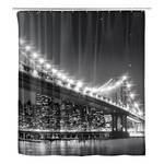 LED-douchegordijn Brooklyn Bridge Kunstvezels - grijs