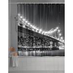 LED-Duschvorhang Brooklyn Bridge Kunstfaser - Grau