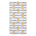 Serviette de plage Pineapple Tissu - Blanc / Doré