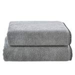 Serviettes bain Deluxe Prime (lot de 2) Coton - Gris