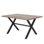 Eettafel Conway wild eikenhouten look/antracietkleurig - wild eikenhouten look