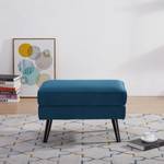 Gestoffeerde hocker Limeri Velours Criada: Marineblauw