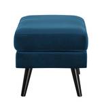 Gestoffeerde hocker Limeri Velours Criada: Marineblauw