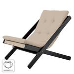 Klapfauteuil Boogie geweven stof - Crème