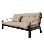 Schlafsofa Poetry Webstoff - Creme - Schwarz