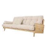 Schlafsofa Indie Webstoff - Creme - Beige