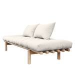 Schlafsofa Pace Webstoff - Weiß - Beige