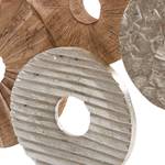 Sculptuur Wheel ijzer/mangohout - bruin/zilverkleurig