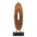 Sculptuur Log Slice Vertical mangohout - bruin/zwart
