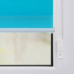 Duo-rolgordijn Piasek IV geweven stof - blauw - 100 x 150 cm