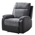 Relaxfauteuil Warmun kunstleer/microvezel - zwart/grijs