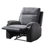 Relaxfauteuil Warmun kunstleer/microvezel - zwart/grijs