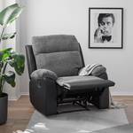 Relaxfauteuil Warmun kunstleer/microvezel - zwart/grijs