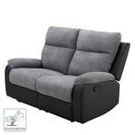 Canapé relax Warmun (2 places) Imitation cuir / Microfibre - Noir / Gris