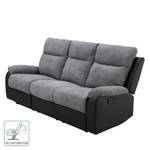 Canapé relax Warmun (3 places) Imitation cuir / Microfibre - Noir / Gris