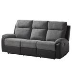 Canapé relax Warmun (3 places) Imitation cuir / Microfibre - Noir / Gris