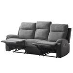 Relaxsofa Warmun (3-Sitzer) Kunstleder / Microfaser - Schwarz / Grau