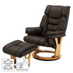 Relaxfauteuil Coverley echt leer/kunstleer - bruin