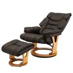 Relaxfauteuil Coverley echt leer/kunstleer - bruin