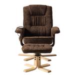 Relaxfauteuil Wesburn I microvezel - donkerbruin