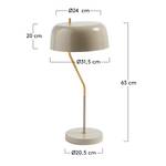 Lampe Verse Acier - 1 ampoule - Beige