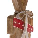 Décoration cœur en bois Manguier - Rouge / Blanc - Hauteur : 50 cm