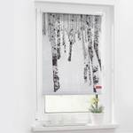 Store enrouleur forêt de bouleaux Tissu - Blanc / Noir - 90 x 150 cm