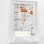 Rolgordijn Muur Geweven stof - wit/rood - 100 x 150 cm