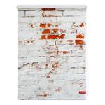 Rolgordijn Muur Geweven stof - wit/rood - 80 x 150 cm