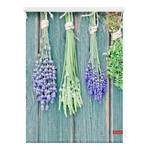 Store enrouleur herbes aromatiques Tissu - Bleu pétrole / Violet - 80 x 150 cm