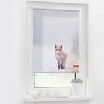 Rolgordijn vos in de sneeuw Geweven stof - wit/oranje - 45 x 150 cm
