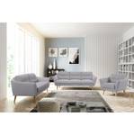 Sofa Lucinda I (3-Sitzer) Webstoff - Webstoff Hanabi: Hellgrau - Beige