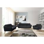 Sofa Lucinda I (2-Sitzer) Webstoff Hanabi: Anthrazit - Beige