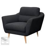 Fauteuil Lucinda Tissu - Tissu Hanabi: Anthracite - Beige