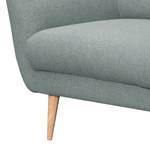 Fauteuil Lucinda geweven stof - Geweven stof Hanabi: Staalblauw - Beige