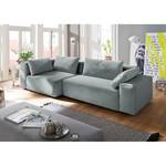 Ecksofa Greenvale I Microfaser - Lichtgrau - Longchair davorstehend links - Ohne Hocker